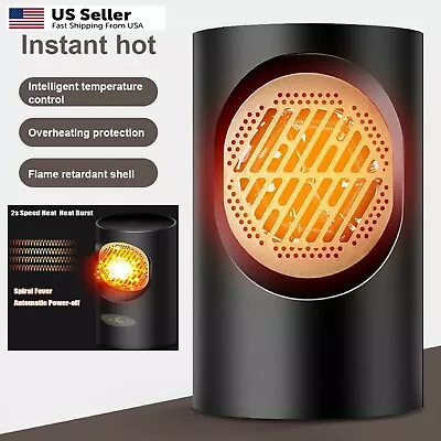 MINI Portable Fast Heater Heated Heating Electric Cooler Hot Fan Winter 400W US • $17.99