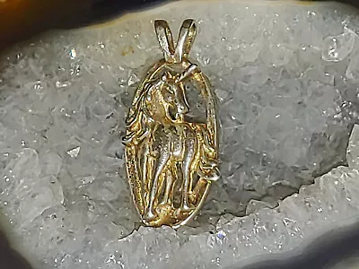 Fanciful Mystical Magical Majestic Sterling Silver Unicorn Charm Or Pendant • $28.50