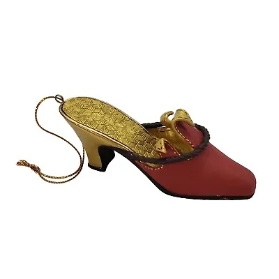 Metropolitan Museum Of Art Harlequin Shoe Christmas Ornament Gold And Red • $14.97