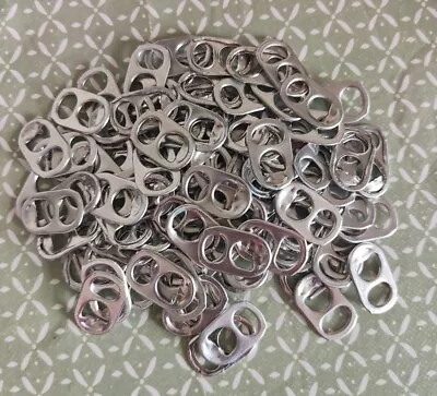 100 Silver Drinks Soda Tabs Can Ring Pulls (Clean) For Crochet Arts Crafts B19 • £4.25