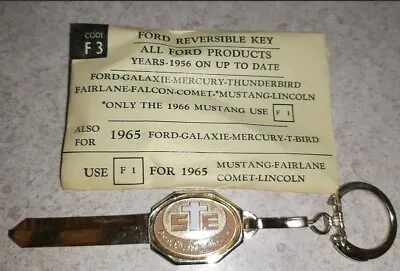 Vintage Uncut 1956 Up Ford Key Blank Key Chain Galaxie Mercury Mustang Fairlane  • $9.95