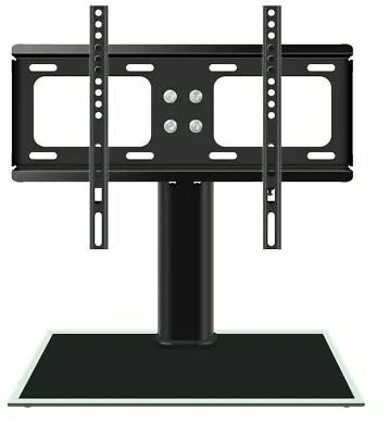 For LG 37LF66ZE Replacement Table Top High Gloss Glass TV Stand Black • £34.99