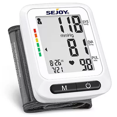 SEJOY Automatic Arm Blood Pressure Monitor Digital Blue Cuff Pulse Heart Machine • $14.95