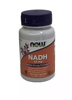 NOW NADH Neurotransmitter Support Stable & Bioavailable 200 Mg D-Ribose Exp 7/25 • $28.79