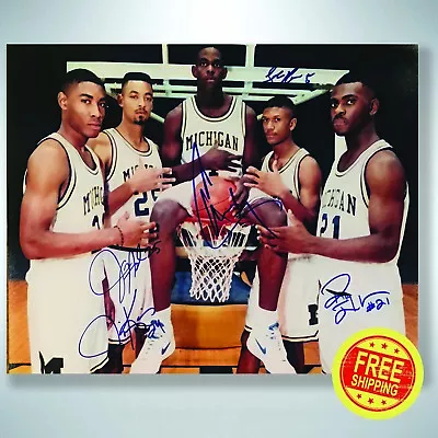 Michigan Fab Five Autograph Signature Framed Signed Reprint Free Shipping Wow • $11.29
