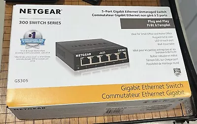 NETGEAR GS305-300PAS 5 Port Gigabit Ethernet Unmanaged Switch • $7.93