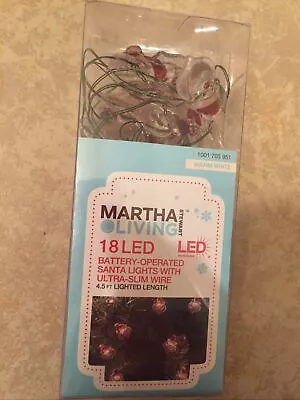 Martha Stewart Living 18 Battery Operated SANTA LED Lights Warm White 4.5 Ft • $14.99
