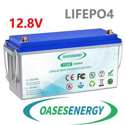 12.8V 200Ah LiFePO4 Lithium Battery BMS Metal Case Deep Cycles For RV Golf Cart • $439.69