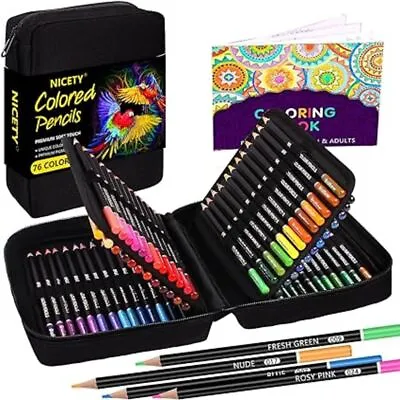 Colouring Pencils Art Set Quality Oil-based Soft Core Coloured Perfect Blending • £17.98