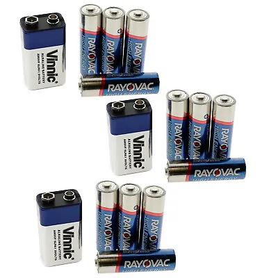 (3-PACK) 9V Alkaline & 4 AA Alkaline Battery Combo For RC CARS TRUCKS BOATS • $18.95