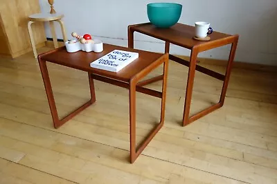 Mid Century Danish Teak Mogens Kold Arne Hovmand Olsen Nest Of Tables Coffee • £230