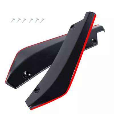 Black Car Rear Bumper Spoiler Body Kit Side Winglets Extension Anti-Scratch 2Pcs • $16.91