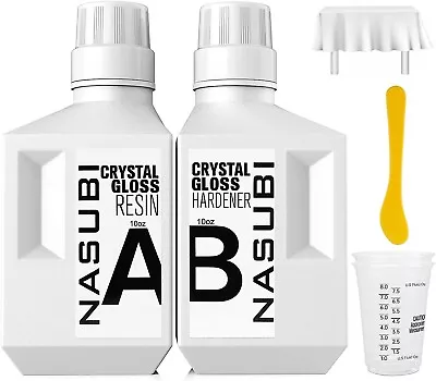 Epoxy Resin Clear Crystal Coating Kit 20Oz - 2 Part Casting Resin For Art Craft • $21.65