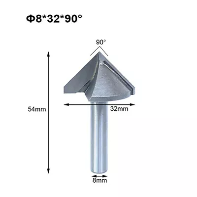 $8.48 • Buy 90 Degree X 32mm Diameter V Groove Router Bit 8mm Shank