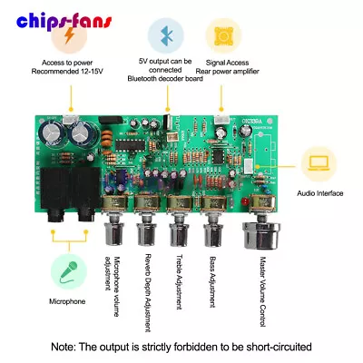 PT2399 Digital Microphone Amplifier Board Reverberation Karaoke Reverb Amplifier • £9.59