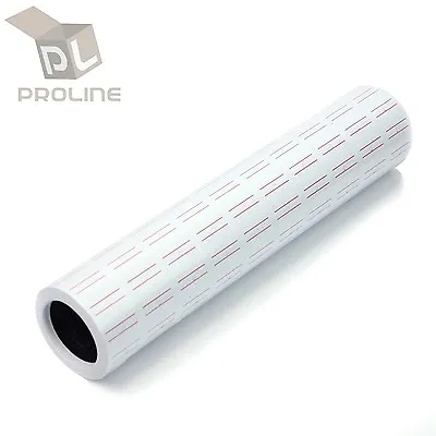 10 Rolls 5000Pcs White Red Line Tags Labels Refill MX-5500 Gun Price Sticker • $9.45