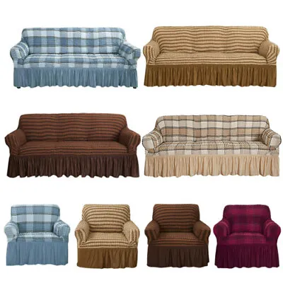 $12.95 • Buy 3D Bubble Lattice Stretch Sofa Cover Spandex Counch Slipcovers 1/2/3/4 Seater 