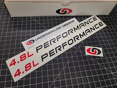 4.8L Performance Decals (2pk) Vortec V8 Engine Hood Stickers Silverado Sierra • $13.95