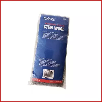 Robtec Assorted Grade Fine Medium Coarse Steel Wool Pads (12-Pack) • $5.92