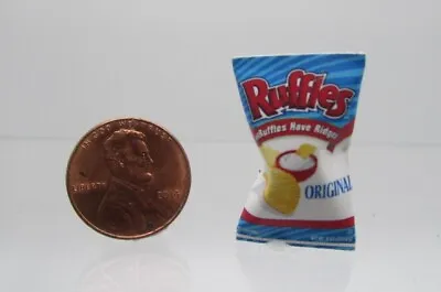 Dollhouse Miniature Detailed Replica Ruffles Original Potato Chips Bag HR54098 • $3.14