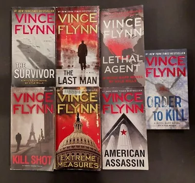 Lot Of 7 Vince Flynn Kyle Mills Mitch Rapp Books • $14.99