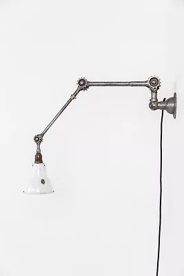 Vintage Industrial Antique Steel Cogged Dugdills Factory Machinist Lamp Light • $1162.19