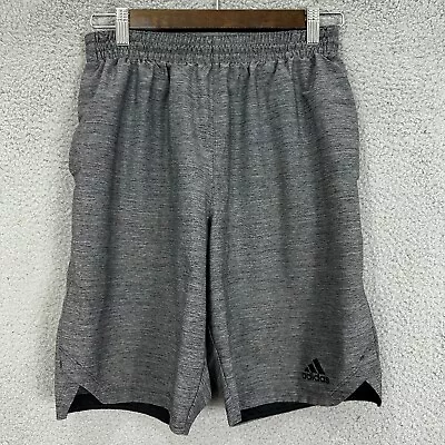 Adidas Shorts Men’s Small Gray Athletic Pockets Drawstring Soccer Running Woven • $17.99