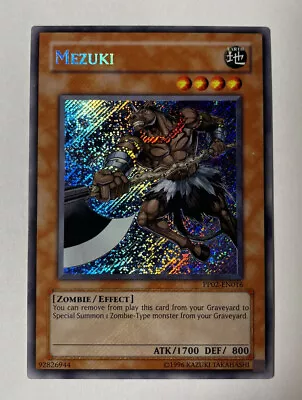 YuGiOh - Mezuki - Premium Pack 2 PP02-EN016 - Secret Rare Holo Bleed • $119.95