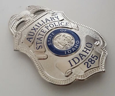 £22.79 • Buy Obsolate Historical Usa Police Badge ... AUXILIARY State Police Idaho No.285