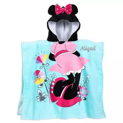 NWT Disney Store Minnie Mouse Hooded Towel Beach Poncho Bath Swim Pool No Name • $19.97