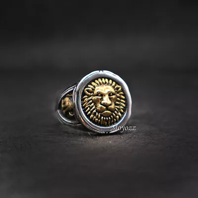 $12.98 • Buy Mens Gold Stainless Steel Lion King Head Of Judah Ring For Men Size 7-15 Gift