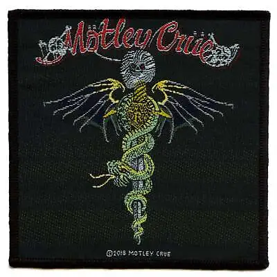 Motley Crue Snake Blade Patch Dr. Feelgood Square Cover Woven Iron On • $10.99