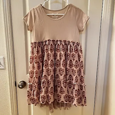 Joyfolie Mia Joy Lorelei Dress In Ecru Block Print Girls Size 14 NWT • $44.99