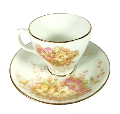 Vintage Tea Cup Saucer Sampson Smith Old Royal Bone China Made In England Floral • $11.97