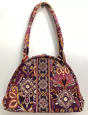 Vera Bradley Safari Sunset Eloise Purse Large Kiss Lock Shoulder Bag VGUC W/Flaw • $13.99