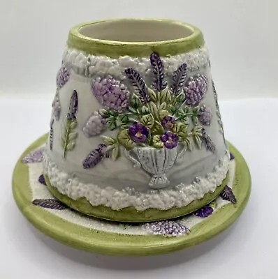 Yankee Candle Lilac And Lavender Jar Shade And Plate • £13.99