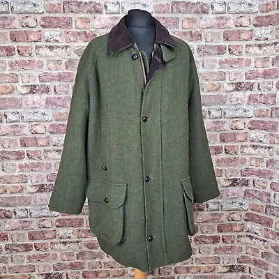 BARBOUR Derby Tweed Hunting Coat Size 48 Shooting 3XL Wool • £280