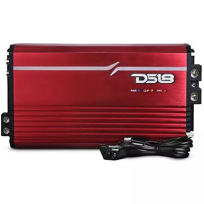 DS18 FRP Monoblock 3500W 1-Ohm Full-Range Class-D Amplifier Red/Blue/Titanium • $349.95