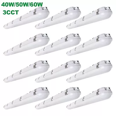 12Pack 3CCT 4FT LED Vapor Tight Light 40W/50W/60W Shop Light For Cold Storage • $576.99