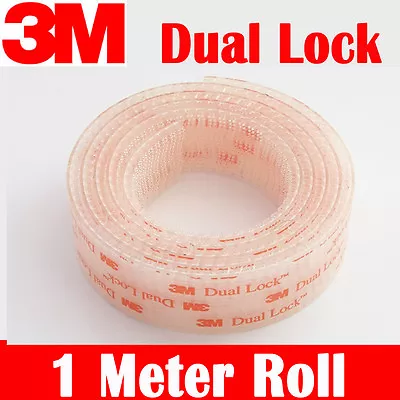 3M DUAL LOCK Tape Reclosable Fastener Adhesive Hook Look 1meter Roll Clear • $23.90