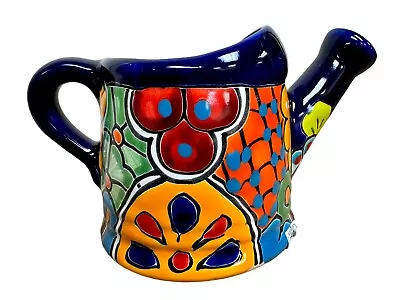 Talavera Watering Can Planter Pot Home Decor Hand Painted Mexican Pottery 9  • $53