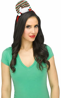 Green Red Striped Elf Hat Headband Adult Costume Accessory NEW Christmas  • $3.07