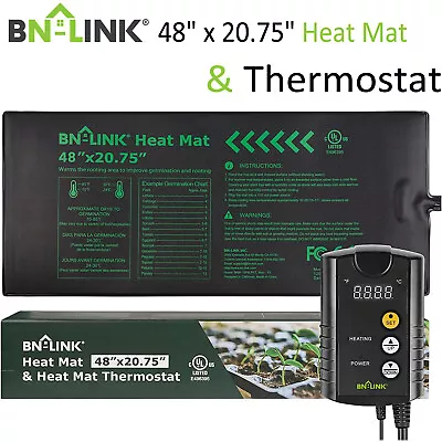 BN-LINK 48 X20.75  Seedling Heat Mat Heating Pad + Digital Thermostat Controller • $39.99