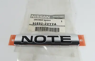 14-19 Nissan Versa NOTE Emblem Rear Trunk Chrome Badge Nameplate Genuine OEM • $24.99