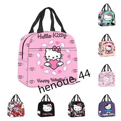 Hello Kitty Cat Lunch Bag Insulated Student Snack Picnic Travel Box Kids Gift AU • $14.99