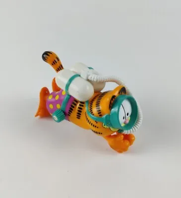 £20 • Buy Vintage Garfield 80s Swimming Wind Up Mechanical Toy Figure Figurine Jim Davis