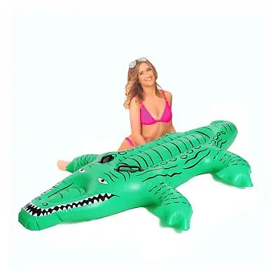 Inflatable Crocodile Lot Giant Alligator Decoration Lilo 152cm Float 60  Blow Up • £9.99