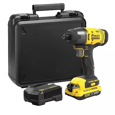 18V STANLEY FATMAX V20 Cordless Impact Driver 1 X Battery- Kitbox SFMCF800D1K-GB • £70.35