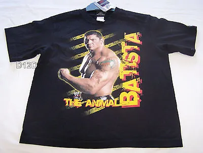 WWE Wrestling Batista Boys Black Printed Short Sleeve T Shirt Size 5 New • $18