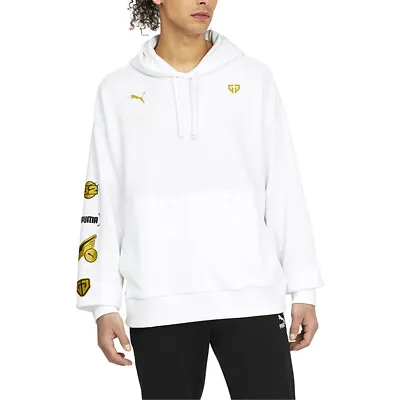 Puma Gen.G Gaming Pullover Hoodie Mens White Casual Athletic Outerwear 53673202 • $17.99